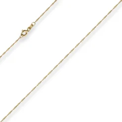 1mm Singapurkette Goldkette Collier Halskette aus 750 Gold Gelbgold 45cm