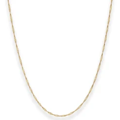 1,4mm Singapurkette Goldkette Collier Halskette aus 375 Gold Gelbgold 38cm