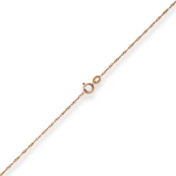 1mm Singapurkette Goldkette Collier Halskette aus 375 Gold Rotgold 45cm