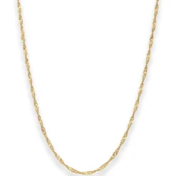 2,4mm Singapurkette Goldkette Collier Halskette aus 333 Gold Gelbgold 38cm