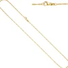 1,4mm Singapurkette Halskette Collier aus 750 Gold Gelbgold 45cm