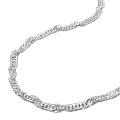 2mm Singapurkette Kette Collier, 925 Silber, Silberkette rund, 60cm