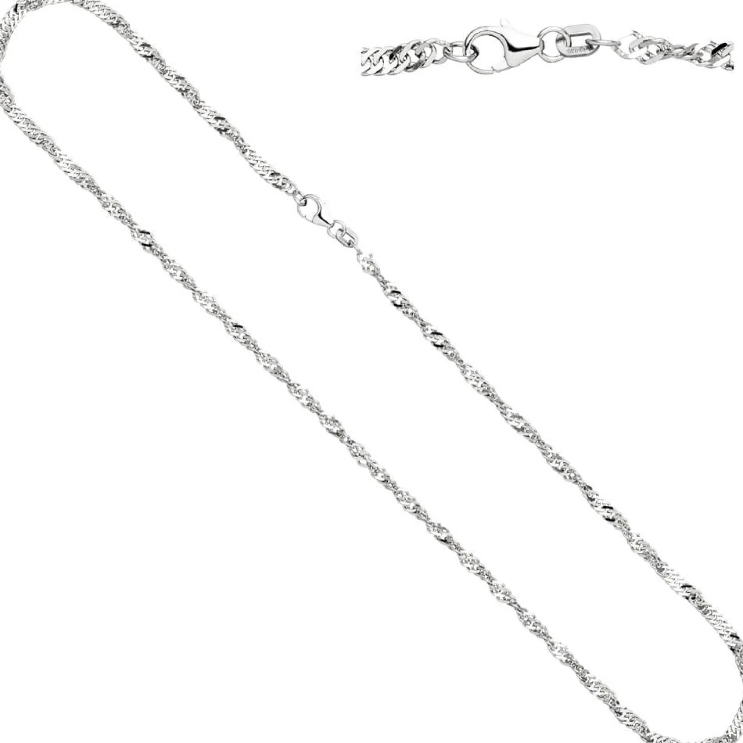 2,9mm Singapurkette Kette Collier Halskette aus 925 Silber 42cm