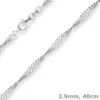 2,9mm Singapurkette Silberkette Collier Halskette aus 925 Silber 40cm