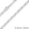 3,2mm S-Panzerkette Silberkette Collier Halskette aus 925 Silber 50cm