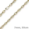 7mm Spitz-Anker-Kette aus 585 Gold Gelbgold 55cm Halsschmuck Collier Halskette