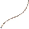 7,5mm Spitzanker Kette Collier aus 585 Gold Weißgold & Rosegold, 50cm