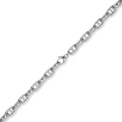 12mm Steg-Ankerkette Kette Collier Halskette aus 585 Gold Weißgold 60cm