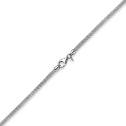 3mm Strickcollier Kette Halsreif, 585 Gold Weißgold, 50cm, Damen