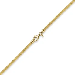 3mm Strickcollier Kette Halsreif, 585 Gold Gelbgold, 42cm, Damen