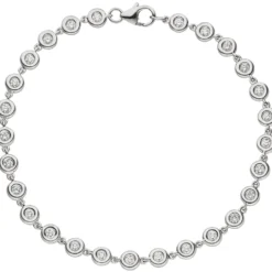 4,5mm Tennisarmband mit 27 Diamanten 0.85Ct 585 Gold Weißgold 18cm