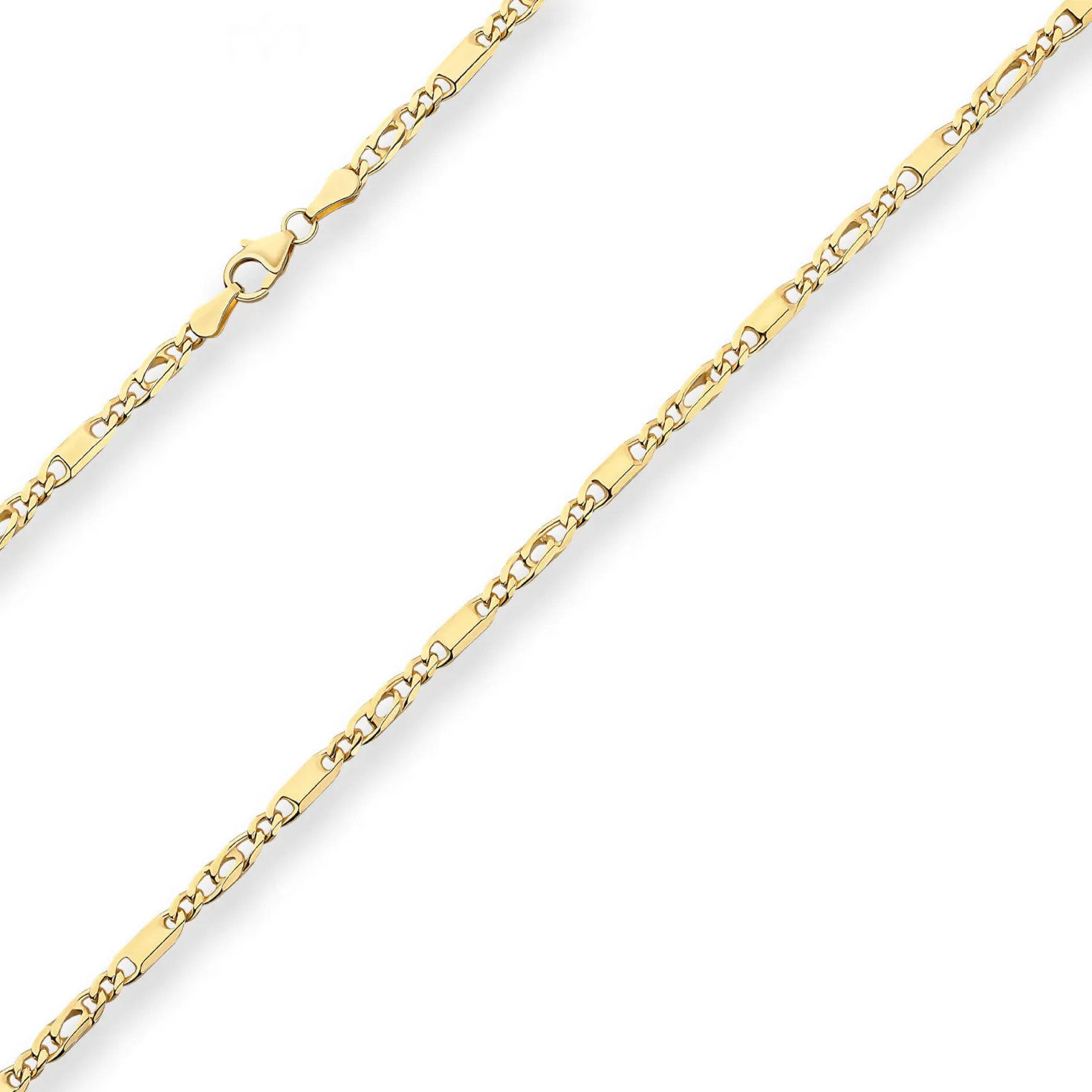 3mm Tigeraugenkette Goldkette Collier Halskette aus 585 Gold Gelbgold 50cm