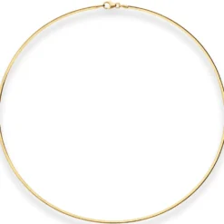 1,9mm Tondakette oval Collier Omegareif Halskette aus 585 Gold Gelbgold 42cm