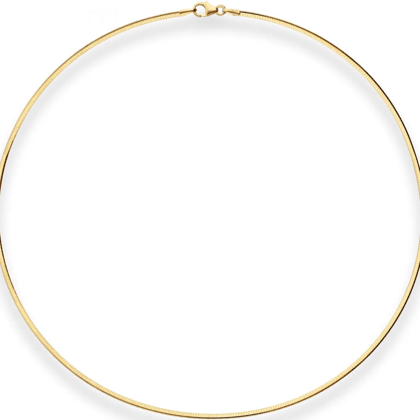 1,9mm Tondakette oval Collier Omegareif Halskette aus 333 Gold Gelbgold 42cm