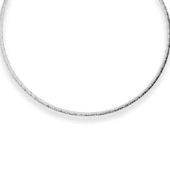 3mm Tondakette oval Silberkette Collier Halskette aus 925 Silber rhodiniert 45cm