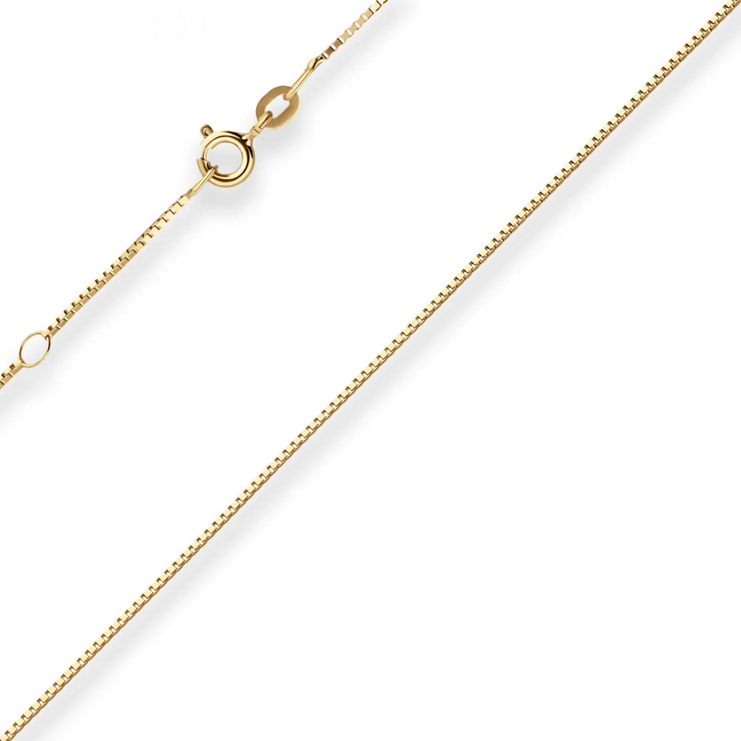 0,8mm Veneziakette Collier Halskette aus 585 Gold Gelbgold 38cm mit Zwischenöse