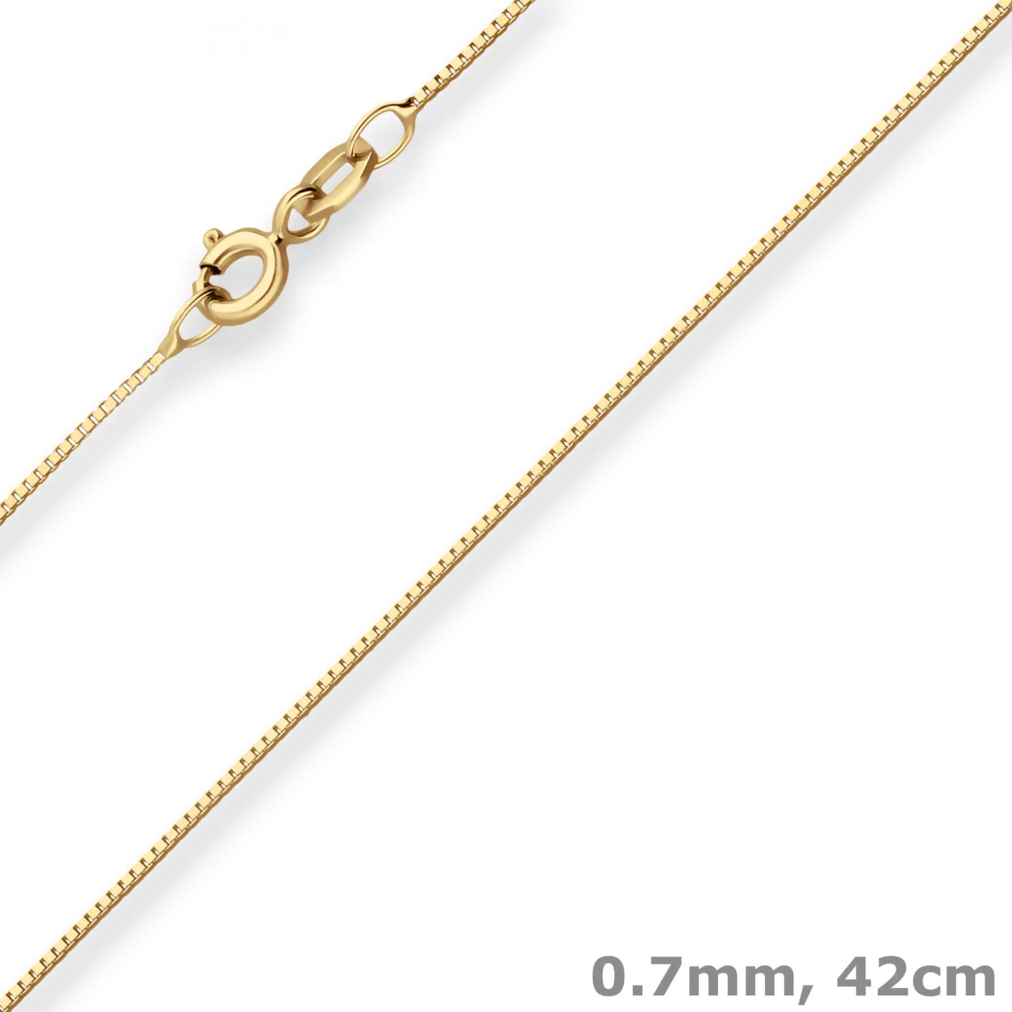 0,7mm Veneziakette Collier Halskette aus 375 Gold Gelbgold 42cm