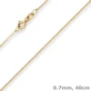 0,7mm Veneziakette Collier Halskette aus 375 Gold Gelbgold 40cm