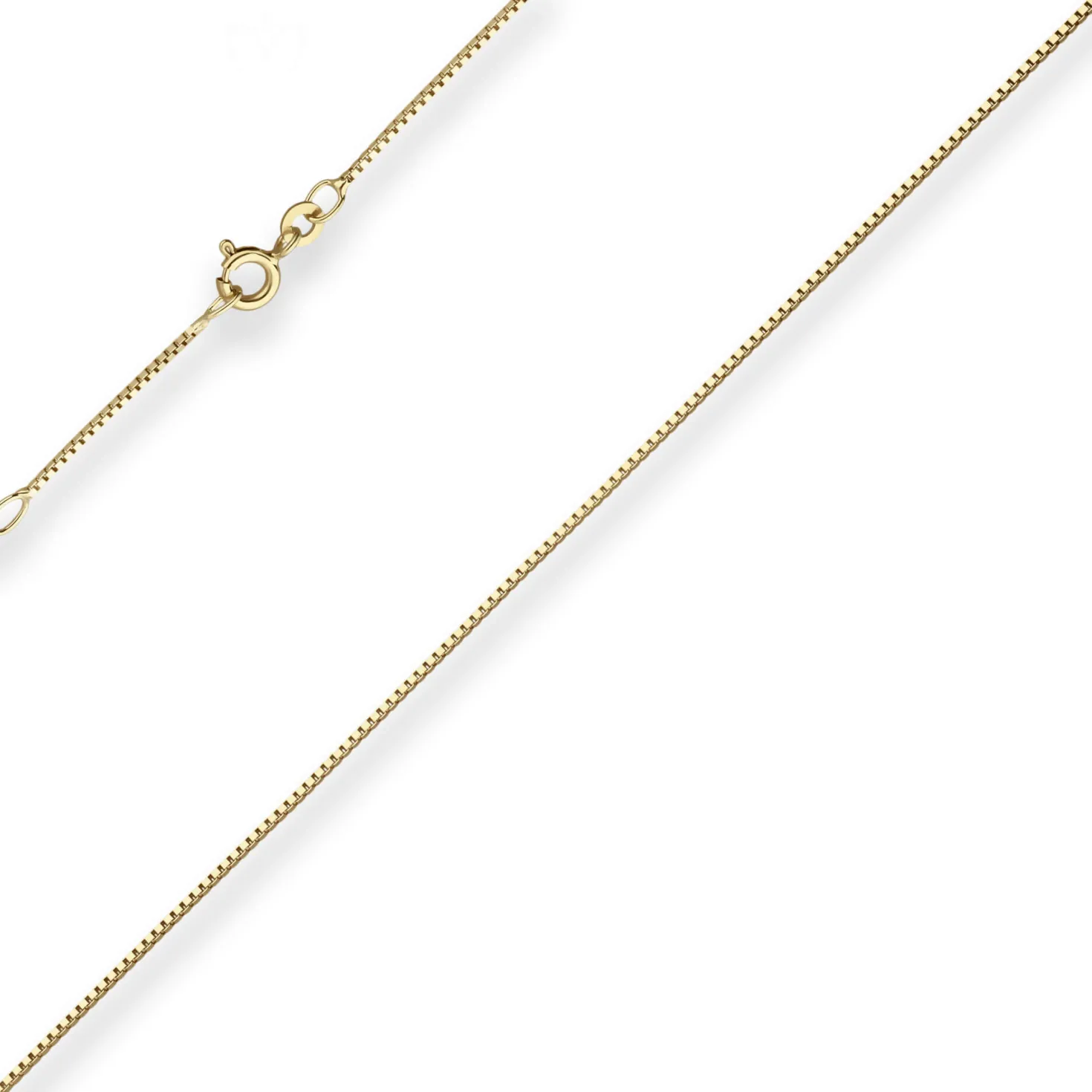 0,9mm Veneziakette Collier Halskette aus 333 Gold Gelbgold 45cm mit Zwischenöse