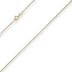 0,9mm Veneziakette Collier Halskette aus 333 Gold Gelbgold 38cm mit Zwischenöse