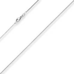 0,9mm Veneziakette Goldkette Collier Halskette aus 750 Gold Weißgold 38cm
