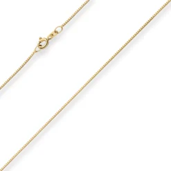 0,8mm Veneziakette Goldkette Collier Halskette aus 585 Gold Gelbgold 36cm