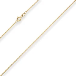 0,9mm Veneziakette Goldkette Collier Halskette aus 585 Gold Gelbgold 36cm