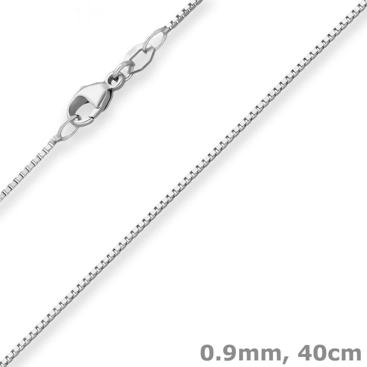 0,9mm Veneziakette Goldkette Collier Halskette aus 750 Gold Weißgold 40cm