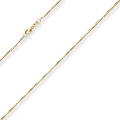 1,2mm Veneziakette Goldkette Collier Halskette aus 750 Gold Gelbgold 45cm