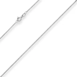 0,9mm Veneziakette Goldkette Collier Halskette aus 585 Gold Weißgold 36cm