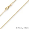 0,9mm Veneziakette Goldkette Collier Halskette aus 750 Gold Gelbgold 40cm