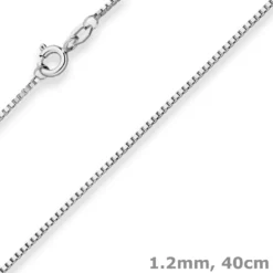 1,2mm Veneziakette Goldkette Collier Halskette aus 333 Gold Weißgold 40cm