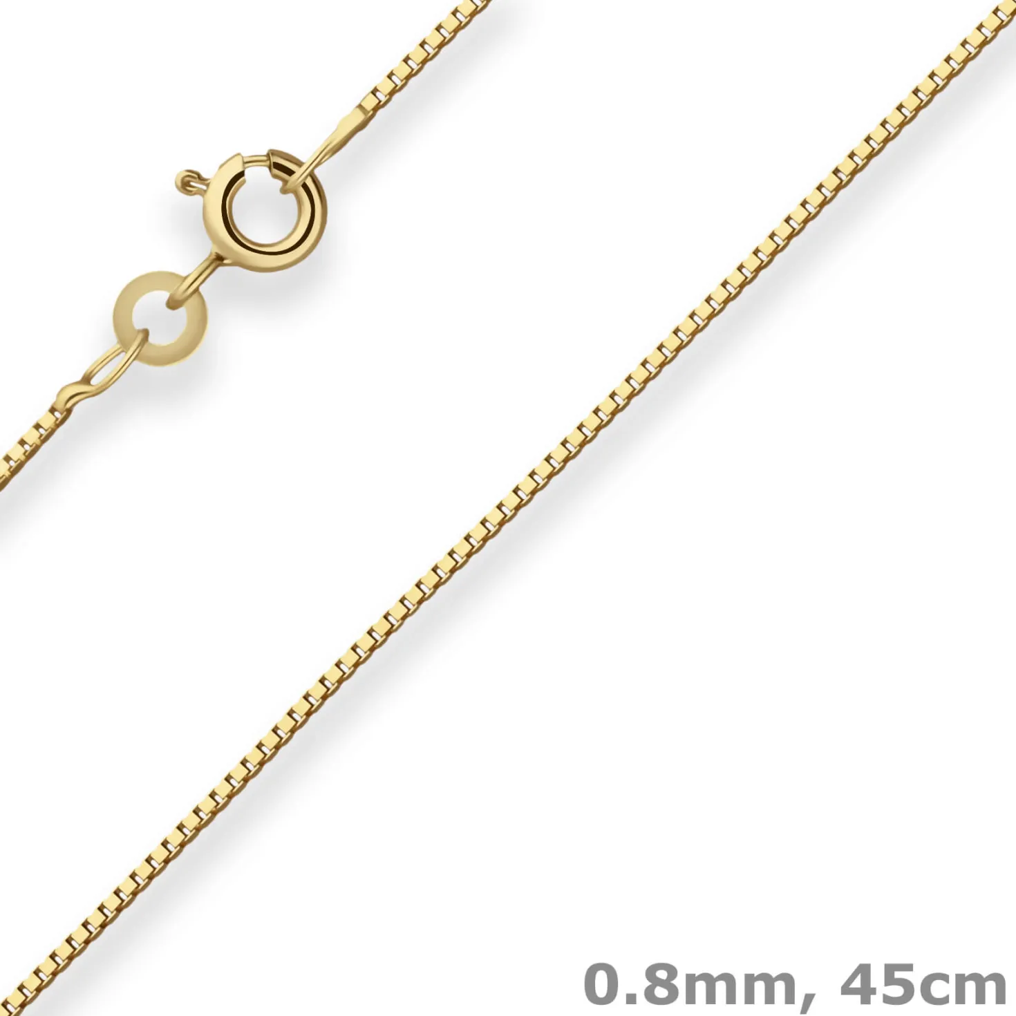 0,8mm Veneziakette Goldkette Collier Halskette aus 333 Gold Gelbgold 45cm