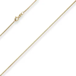 0,9mm Veneziakette Goldkette Collier Halskette aus 333 Gold Gelbgold 38cm