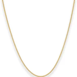 1,2mm Veneziakette Goldkette Collier Halskette aus 375 Gold Gelbgold 70cm