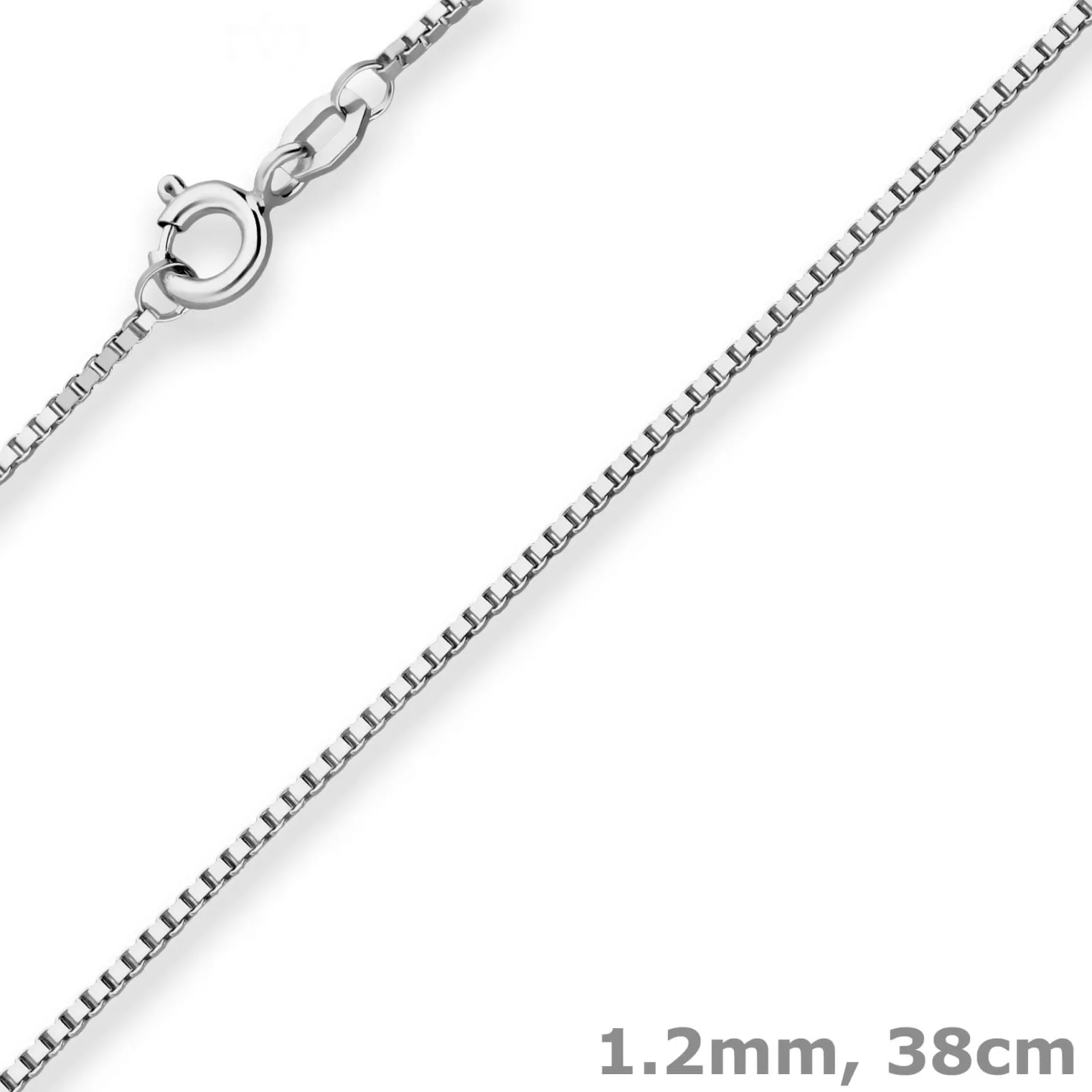 1,2mm Veneziakette Goldkette Collier Halskette aus 585 Gold Weißgold 38cm