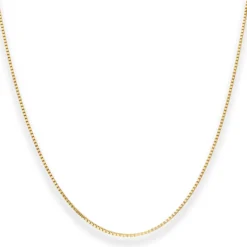 0,9mm Veneziakette Goldkette Collier Halskette aus 585 Gold Gelbgold 45cm