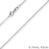 0,7mm Veneziakette Goldkette Collier Halskette aus 585 Gold Weißgold 42cm