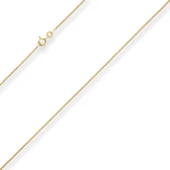 1,2mm Veneziakette rund Collier Halskette aus 375 Gold Gelbgold 50cm