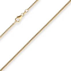 1,5mm Veneziakette rund Goldkette Collier Halskette aus 585 Gold Gelbgold 55cm