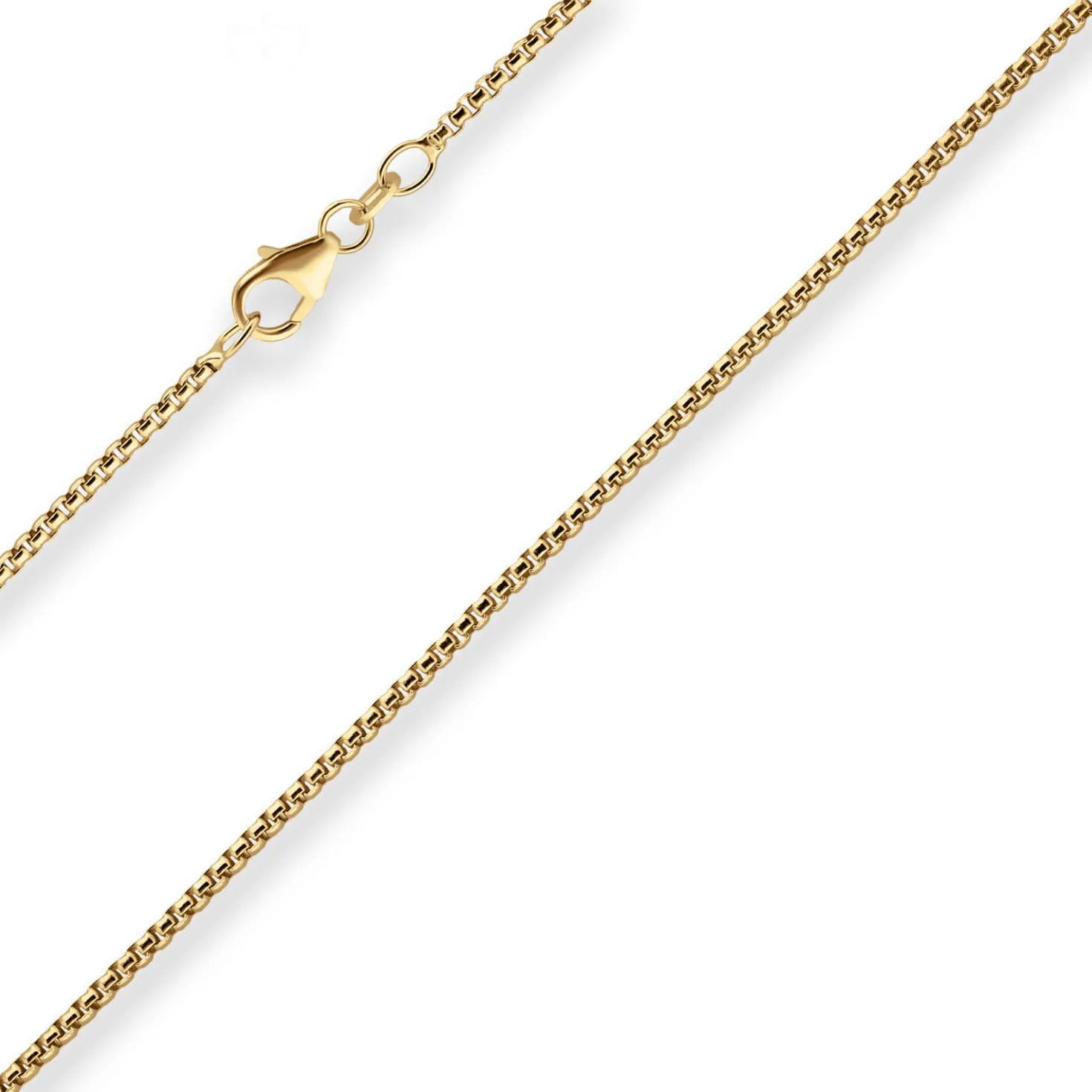 1,5mm Veneziakette rund Goldkette Collier Halskette aus 585 Gold Gelbgold 55cm