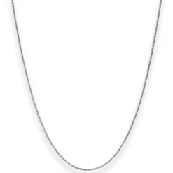 1,2mm Veneziakette rund Kette Collier Halskette aus 925 Silber rhodiniert 80cm
