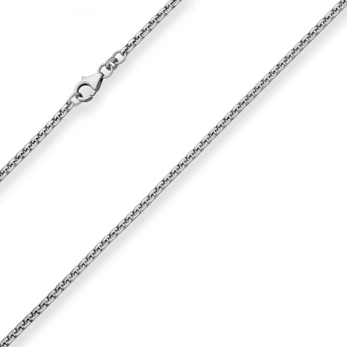 2,7mm Veneziakette rund Kette Collier Halskette aus 925 Silber rhodiniert 80cm