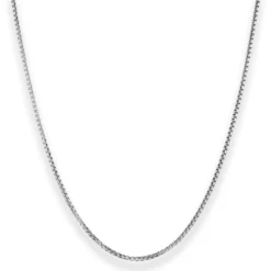 1,5mm Veneziakette rund Kette Collier Halskette aus 925 Silber rhodiniert 80cm