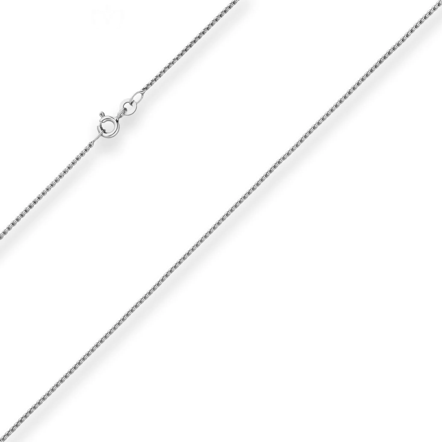 1,2mm Veneziakette rund Kette Collier Halskette aus 925 Silber rhodiniert 90cm