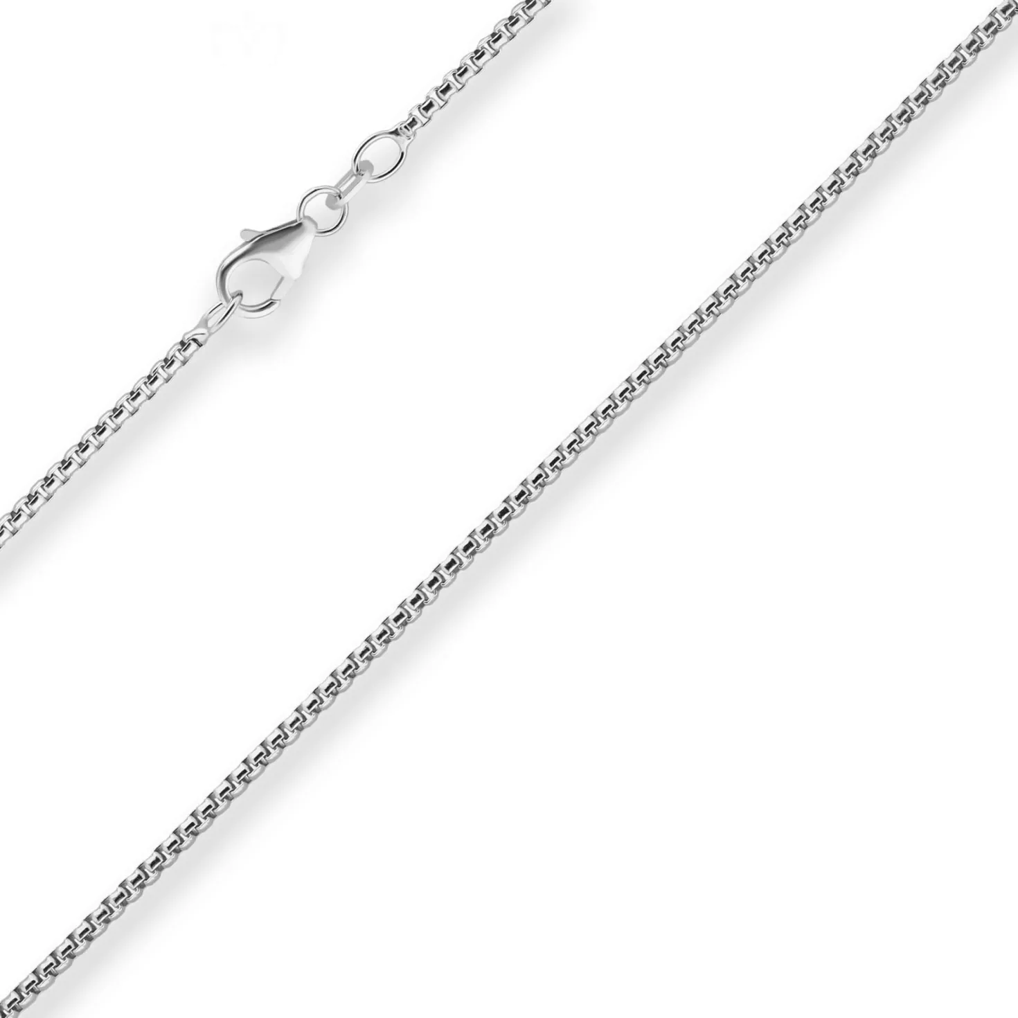 1,5mm Veneziakette rund Silberkette Collier Halskette aus 925 Silber 45cm