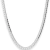 4,6mm Veneziakette sechskant Silberkette Collier Halskette aus 925 Silber 45cm