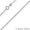 1,4mm Veneziakette Silberkette Collier Halskette aus 925 Silber rhodiniert 70cm