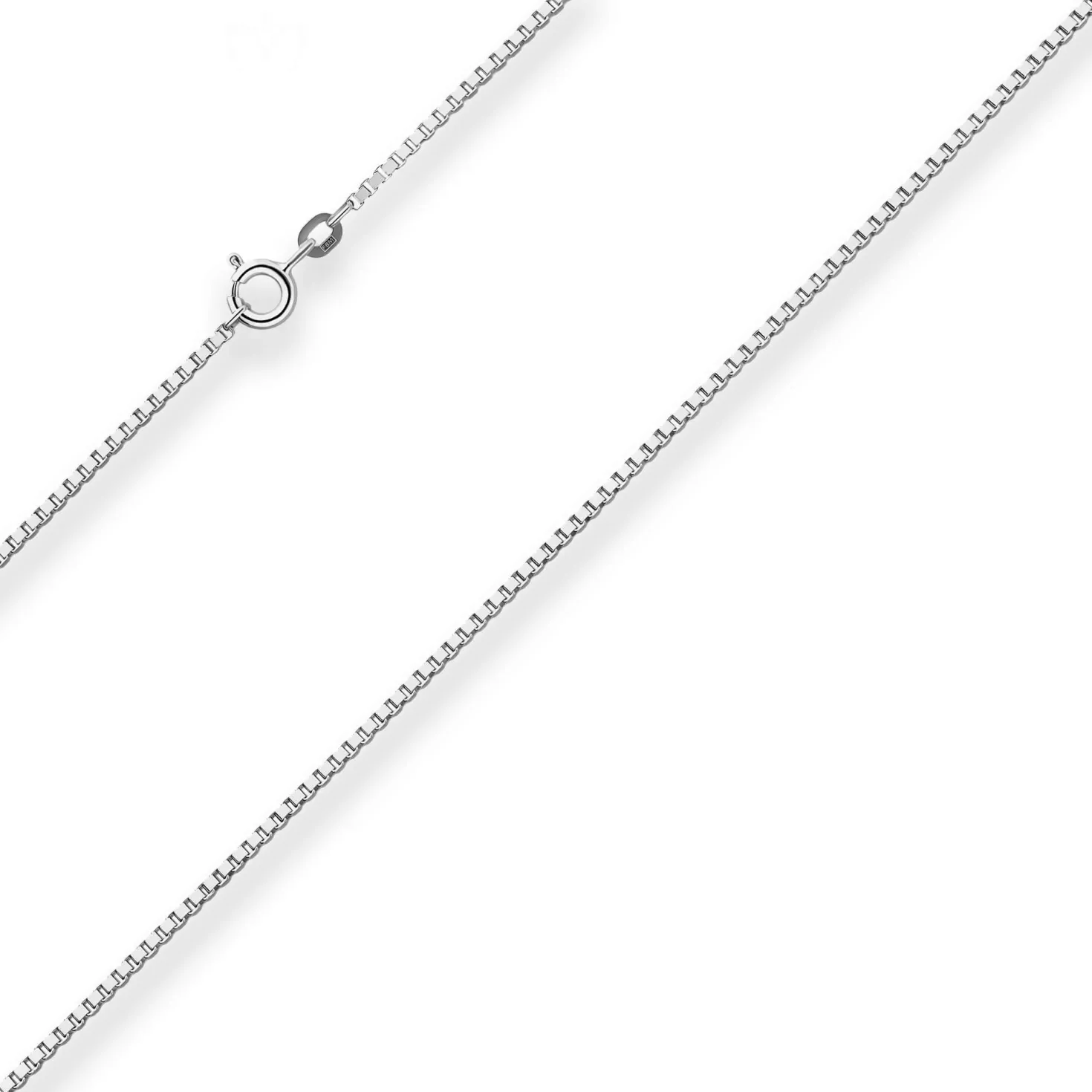 1,4mm Veneziakette Silberkette Collier Halskette aus 925 Silber rhodiniert 80cm