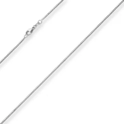 1,2mm Veneziakette Silberkette Collier Halskette aus 925 Silber rhodiniert 50cm